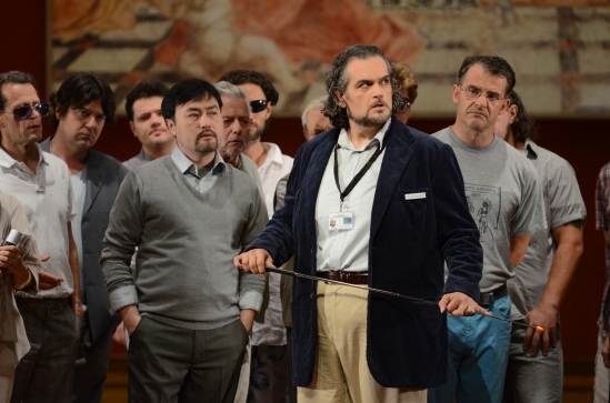Riccardo Zanellato a Il Trovatore a Salzburg 2014. Producció de Alvis Hermanis Fotografia © Salzburger Festspiele / Forster